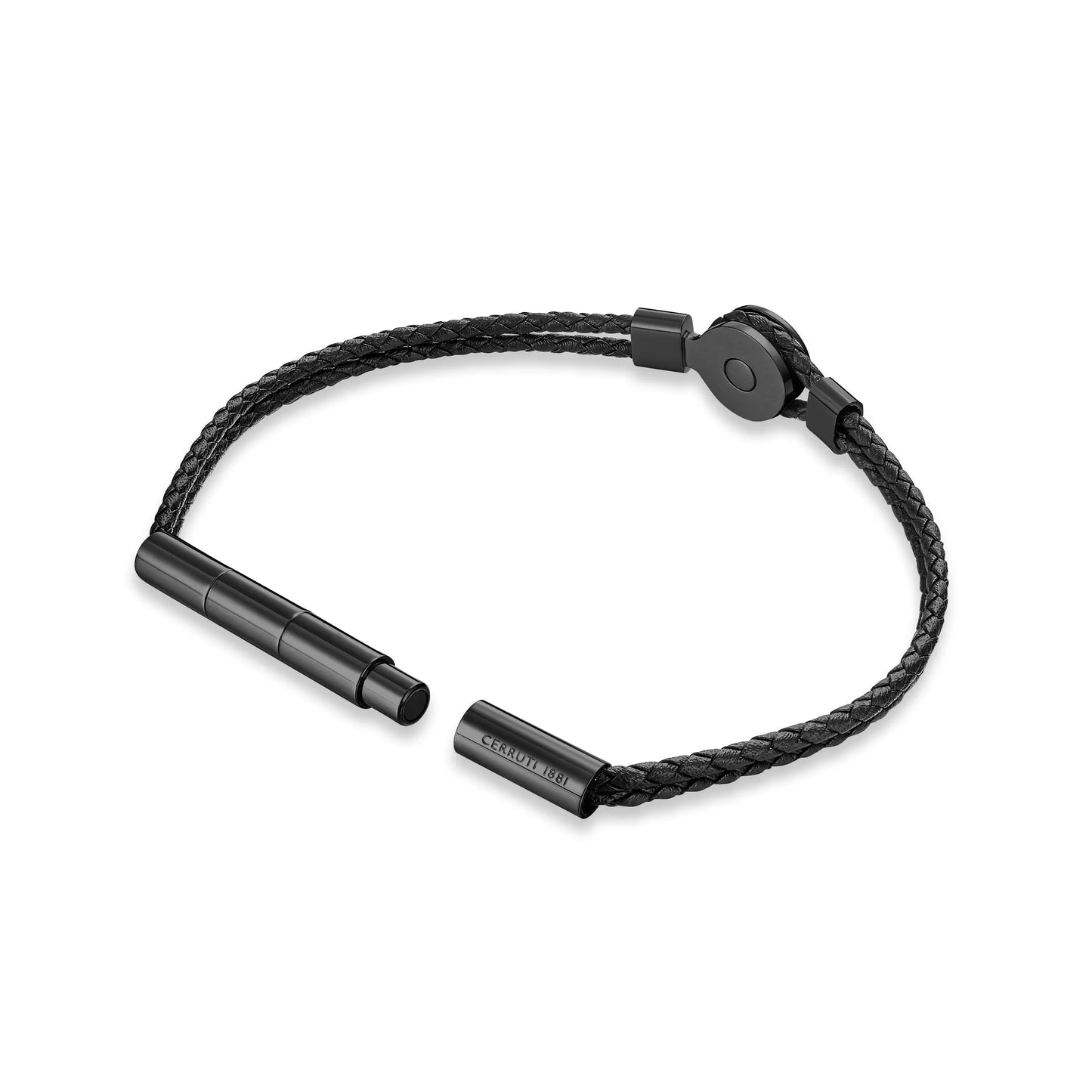 Cerruti CIAGB0012303 Vincenzo Ανδρικό Βραχιόλι Από Δέρμα και Ατσάλι