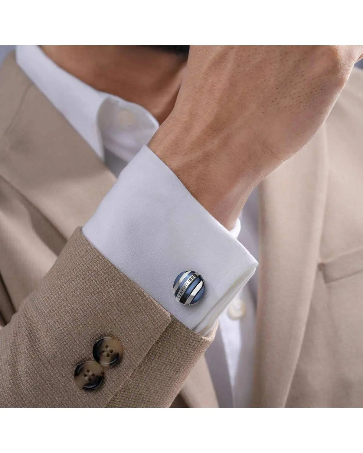 Cerruti CIAGC2127401 Knot Cufflinks in Brown Steel