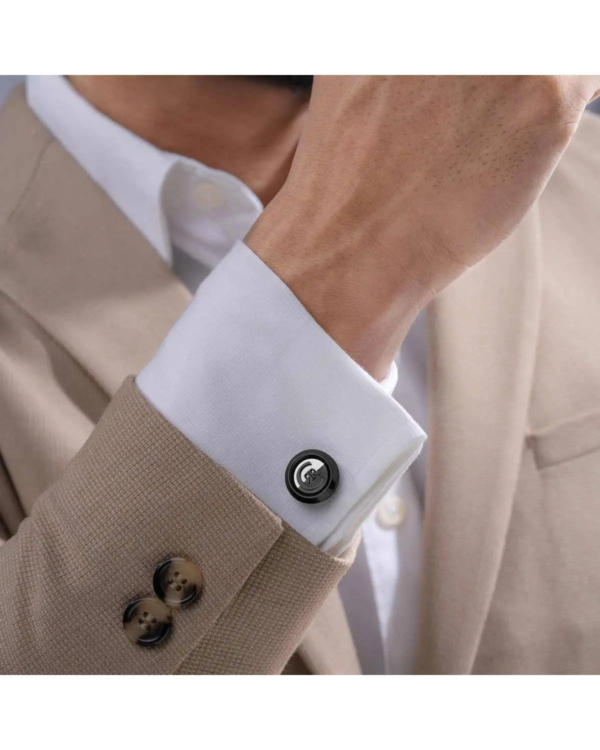 Cerruti CIAGC2127401 Knot Cufflinks in Brown Steel