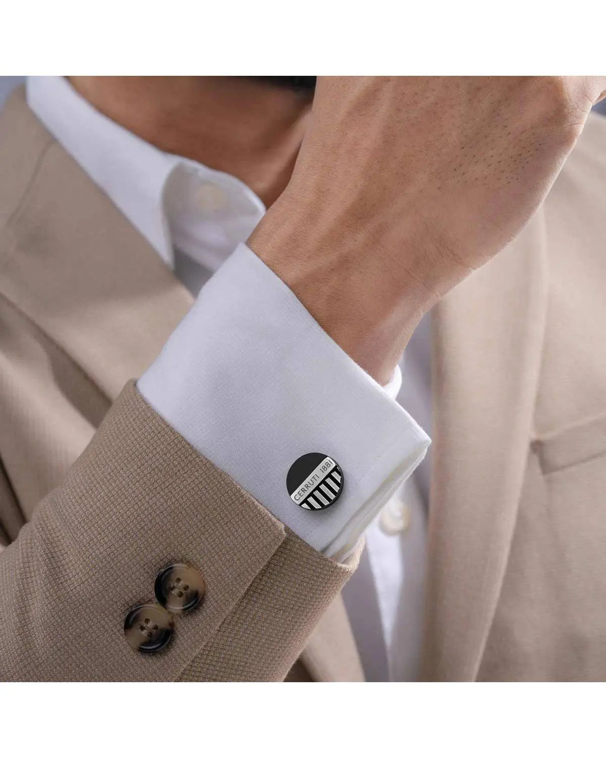 Cerruti CIAGC2127401 Knot Cufflinks in Brown Steel
