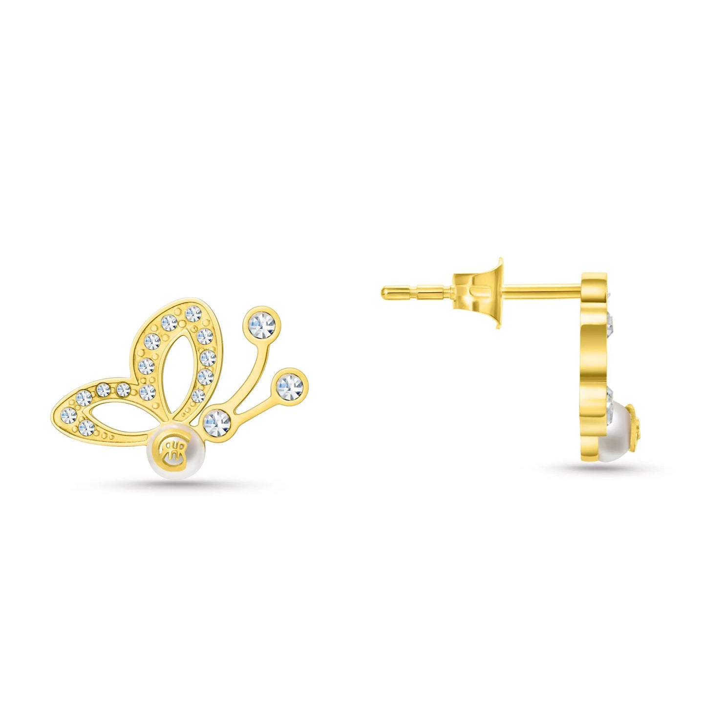 Cerruti CIJLE0000202 Fragancia Earrings In Gold Plated Steel