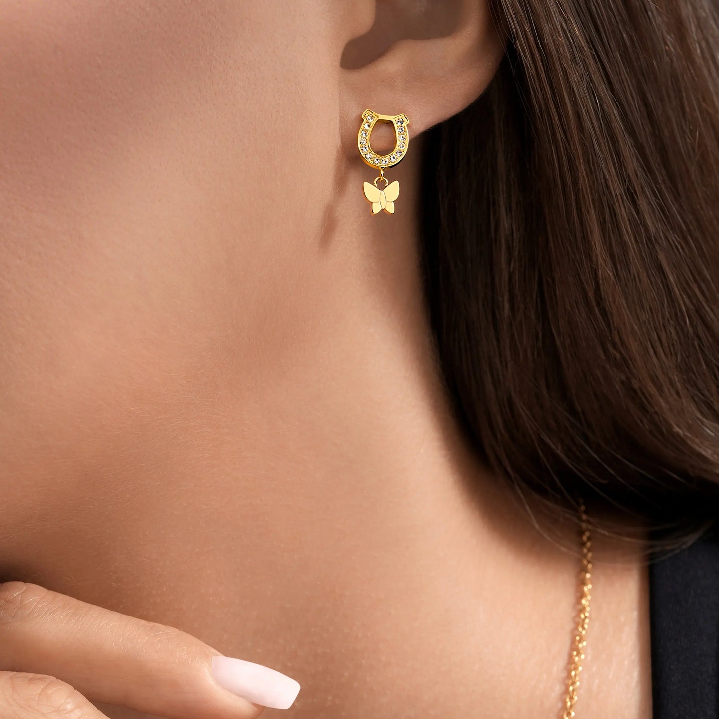 Cerruti CIJLE0000302 Charmu Earrings In Gold Plated Steel