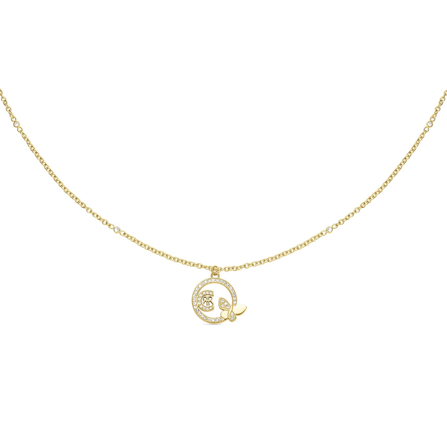 Cerruti CIJLN0000802 Papillon Necklace In Gold Plated Steel