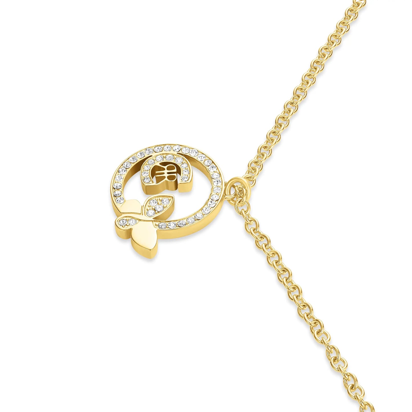 Cerruti CIJLN0000802 Papillon Necklace In Gold Plated Steel