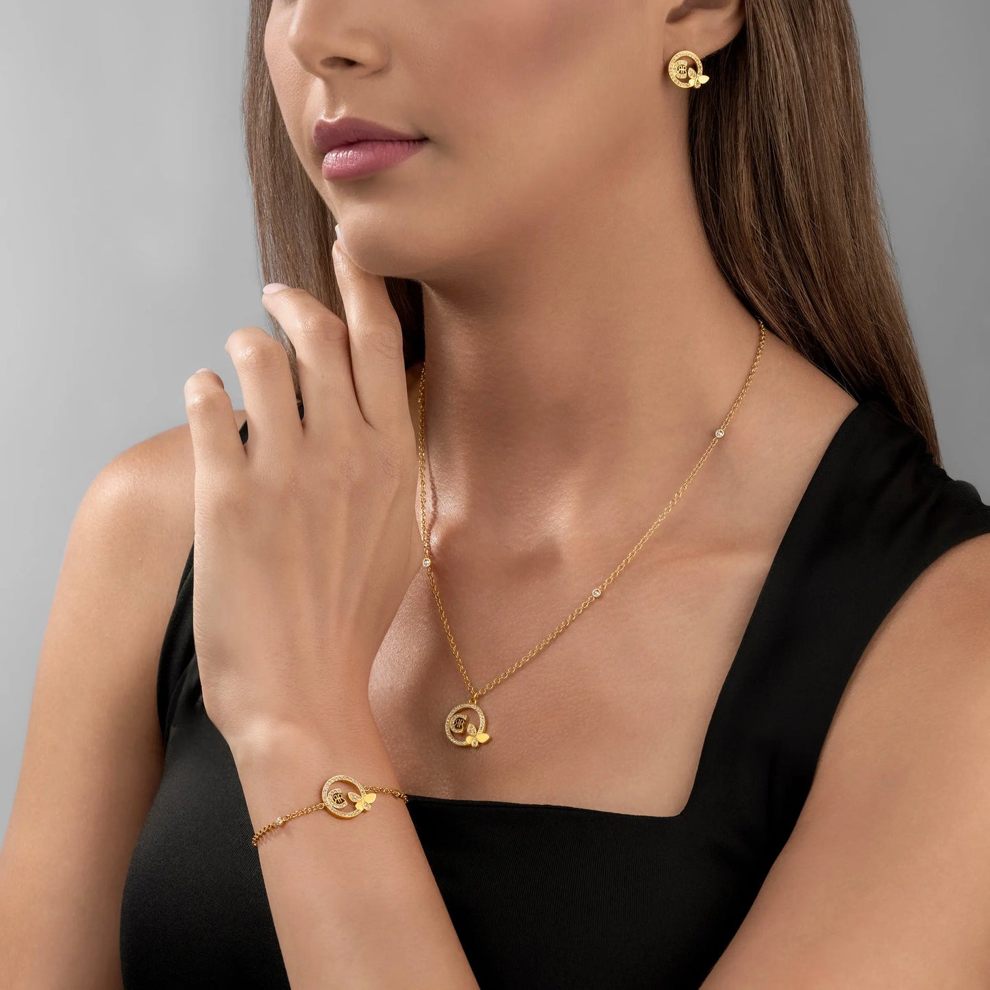Cerruti CIJLN0000802 Papillon Necklace In Gold Plated Steel