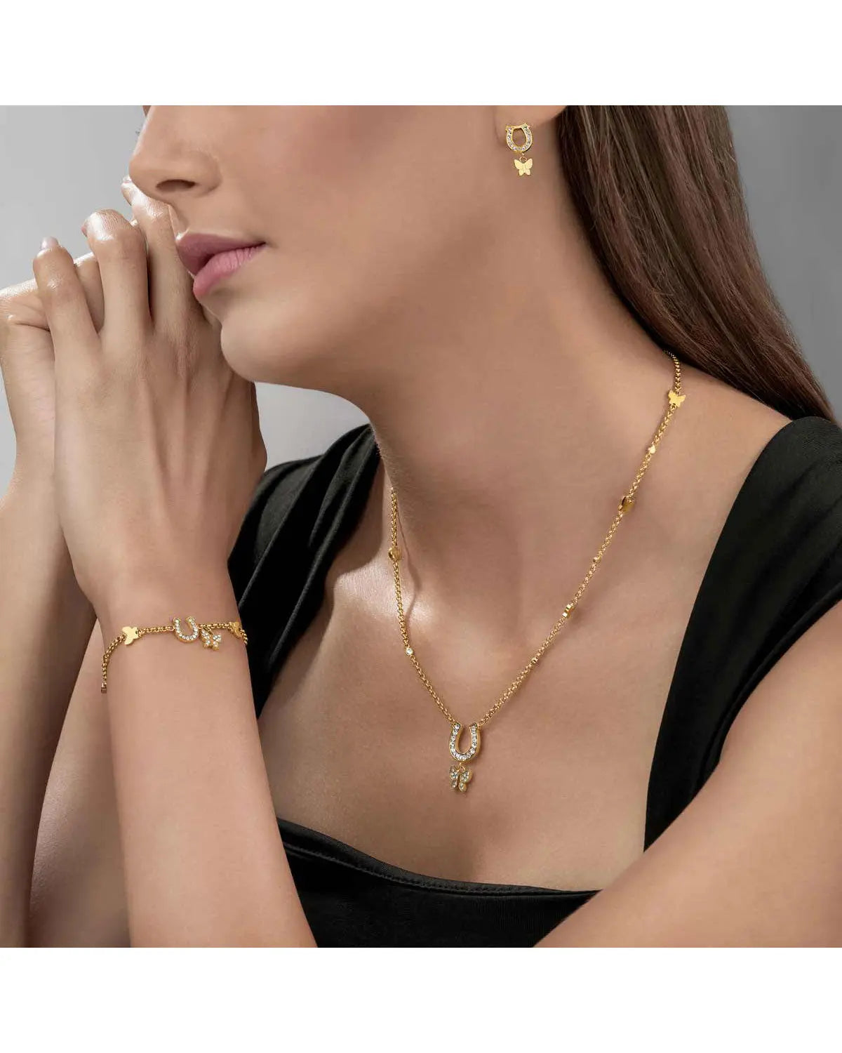Cerruti CIJLN0011801 Carlotta Κολιέ Από Επιχρυσωμένο Ατσάλι