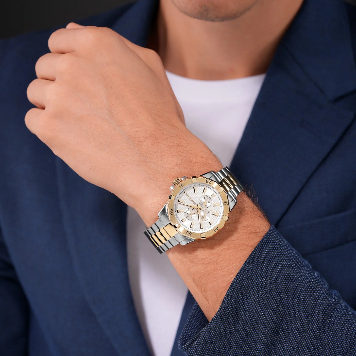 Cerruti CIWGK0019406 Vallelaghi Two Tone Stainless Steel Bracelet