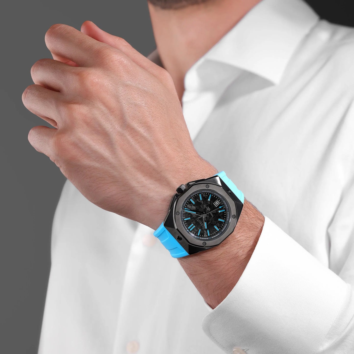 Cerruti CIWGM0096304 Arezzo Blue Silicone Strap