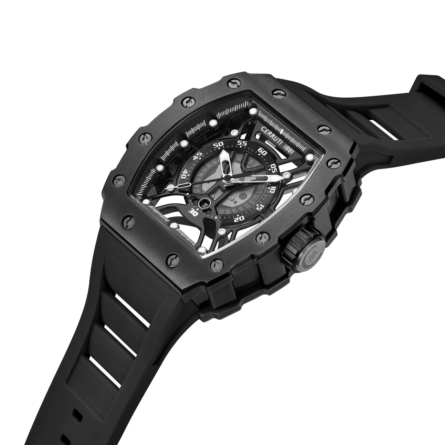 Cerruti CIWGN0057701 Gubbio Black Silicone Strap