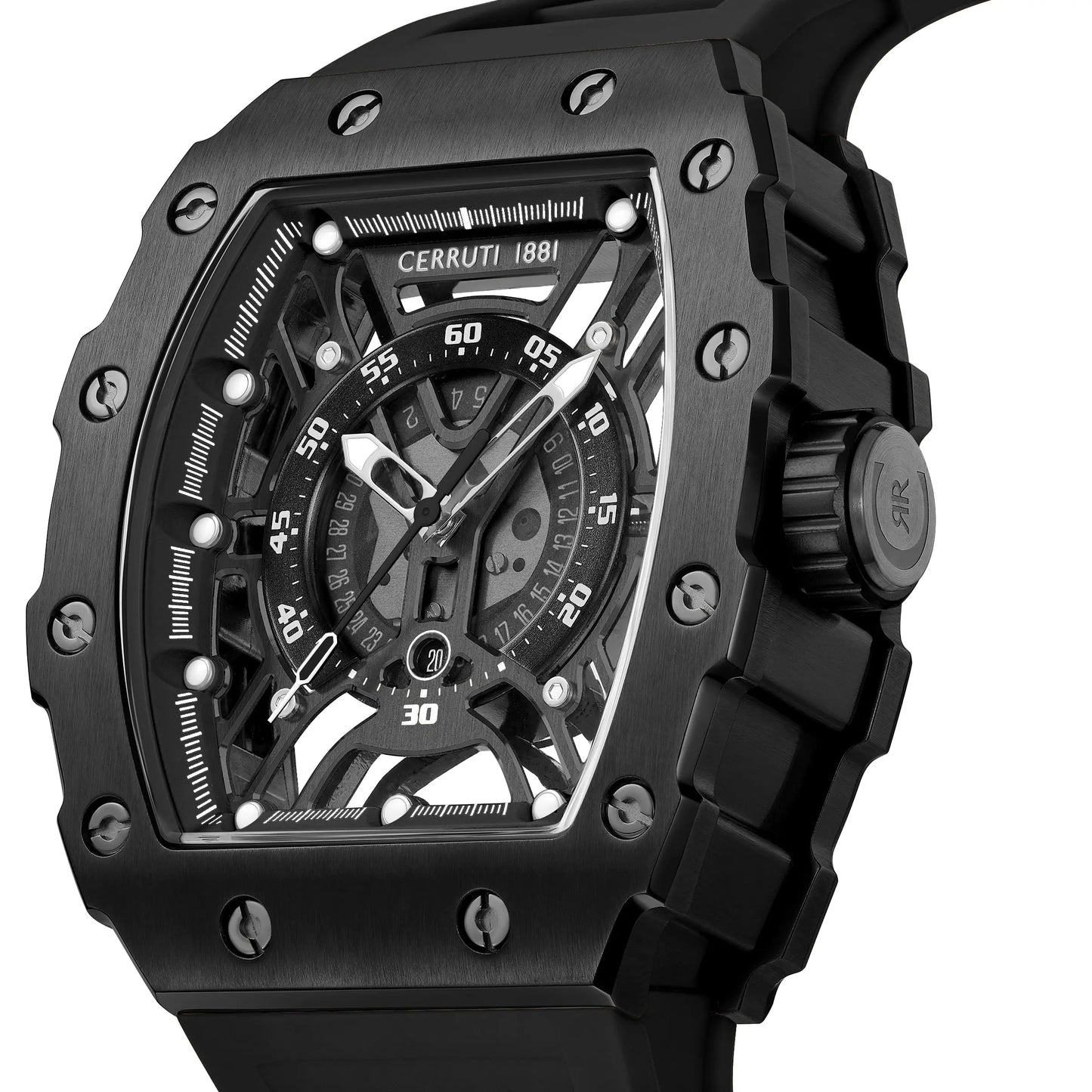 Cerruti CIWGN0057701 Gubbio Black Silicone Strap