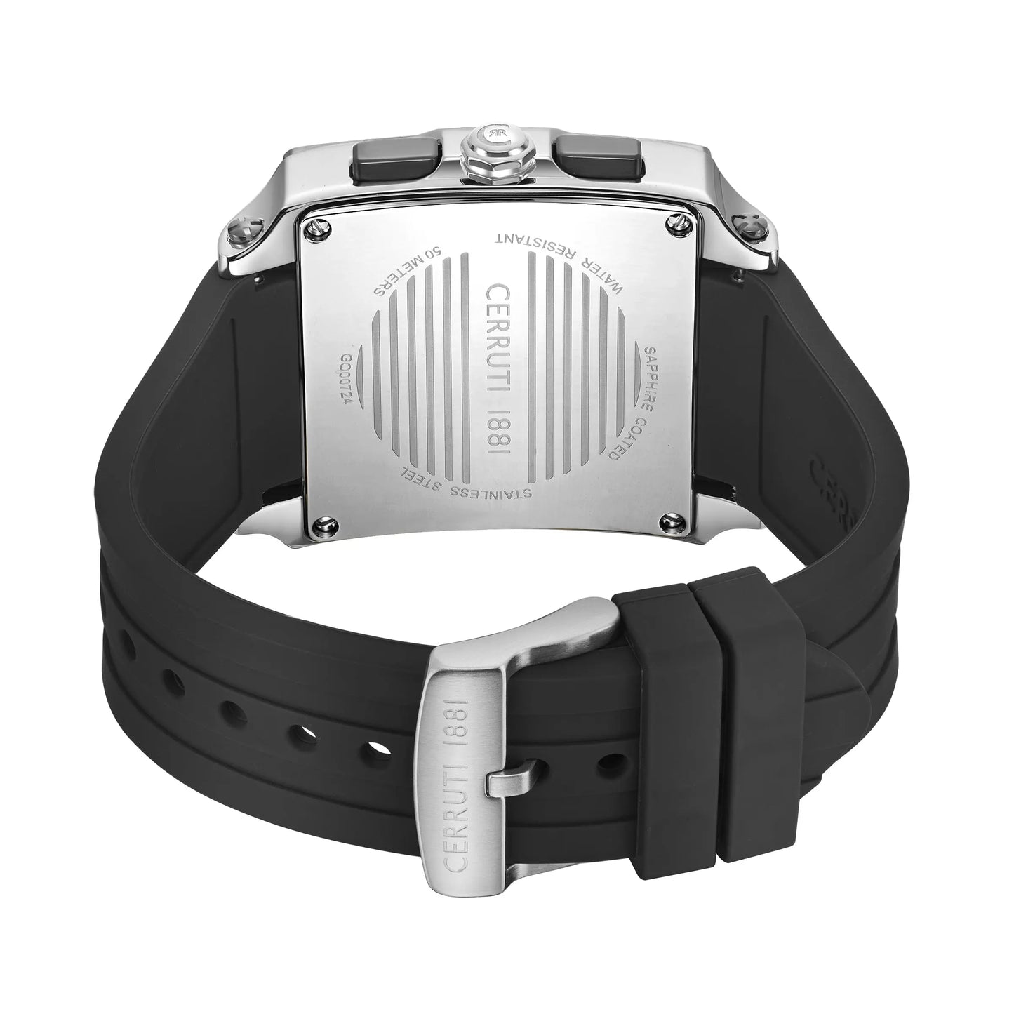 Cerruti CIWGO0072401 Odissea Chronograph Black Silicon Strap
