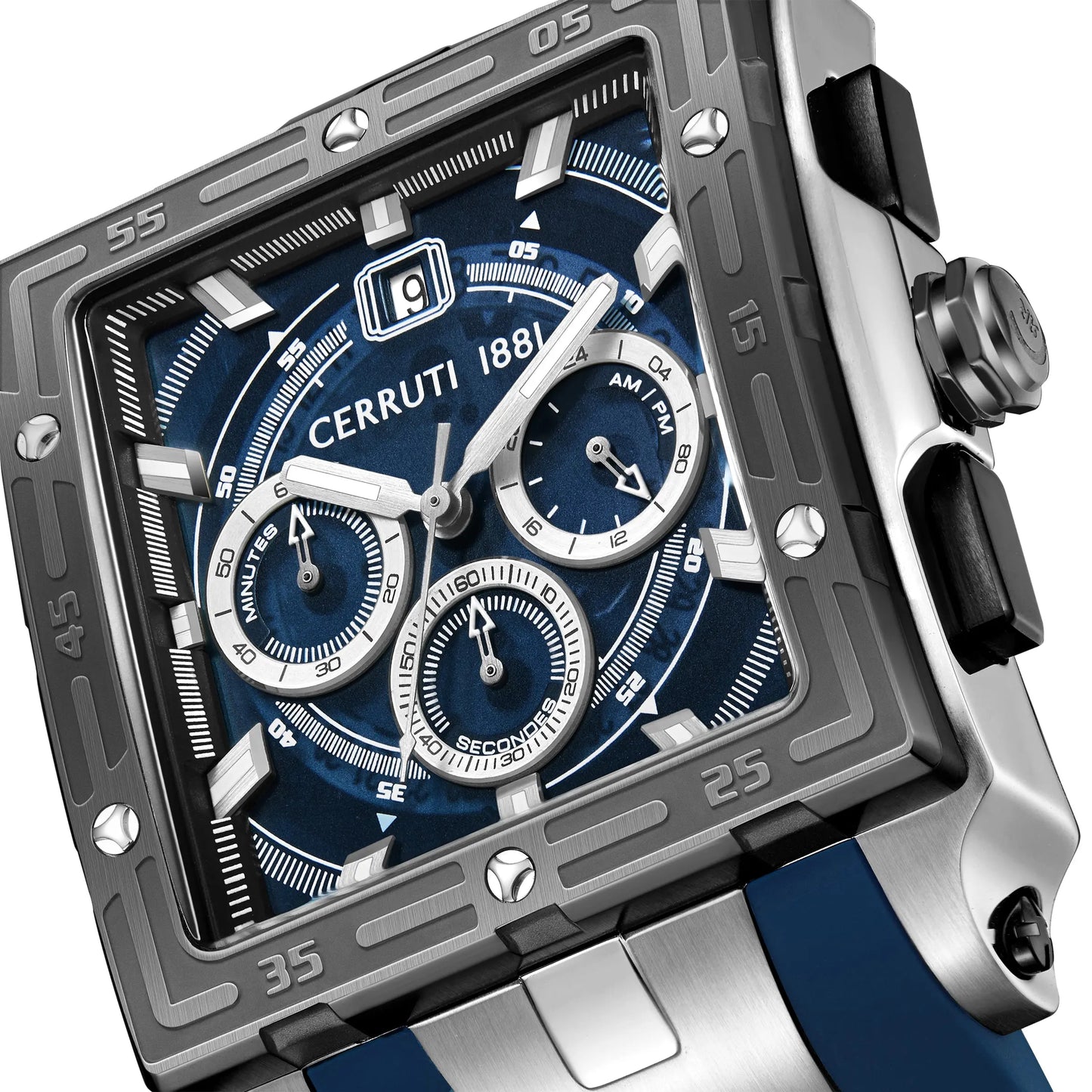 Cerruti CIWGO0072402 Odissea Chronograph Blue Silicon Strap