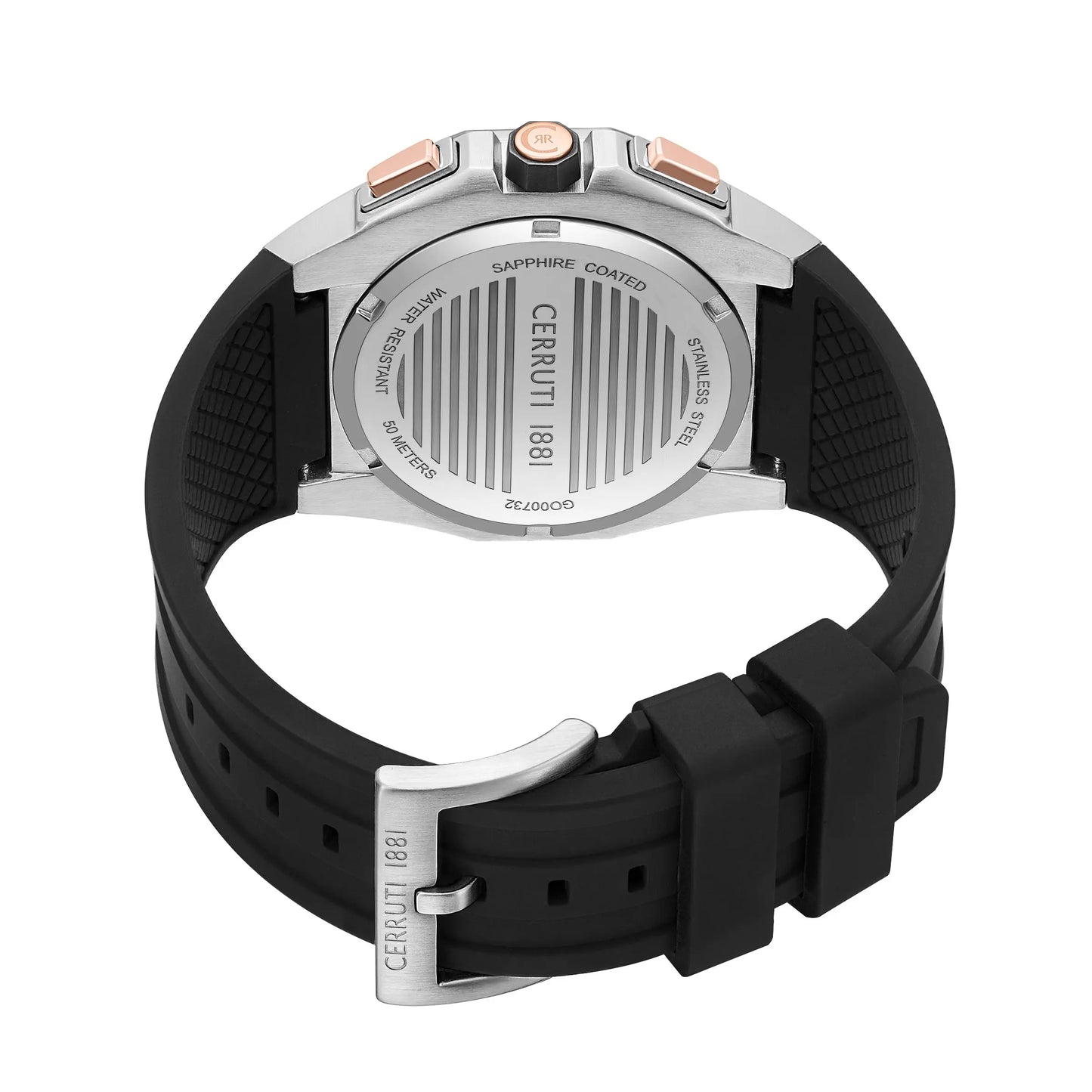 Cerruti CIWGO0073201 Arezzo Chronograph Black Silicone Strap