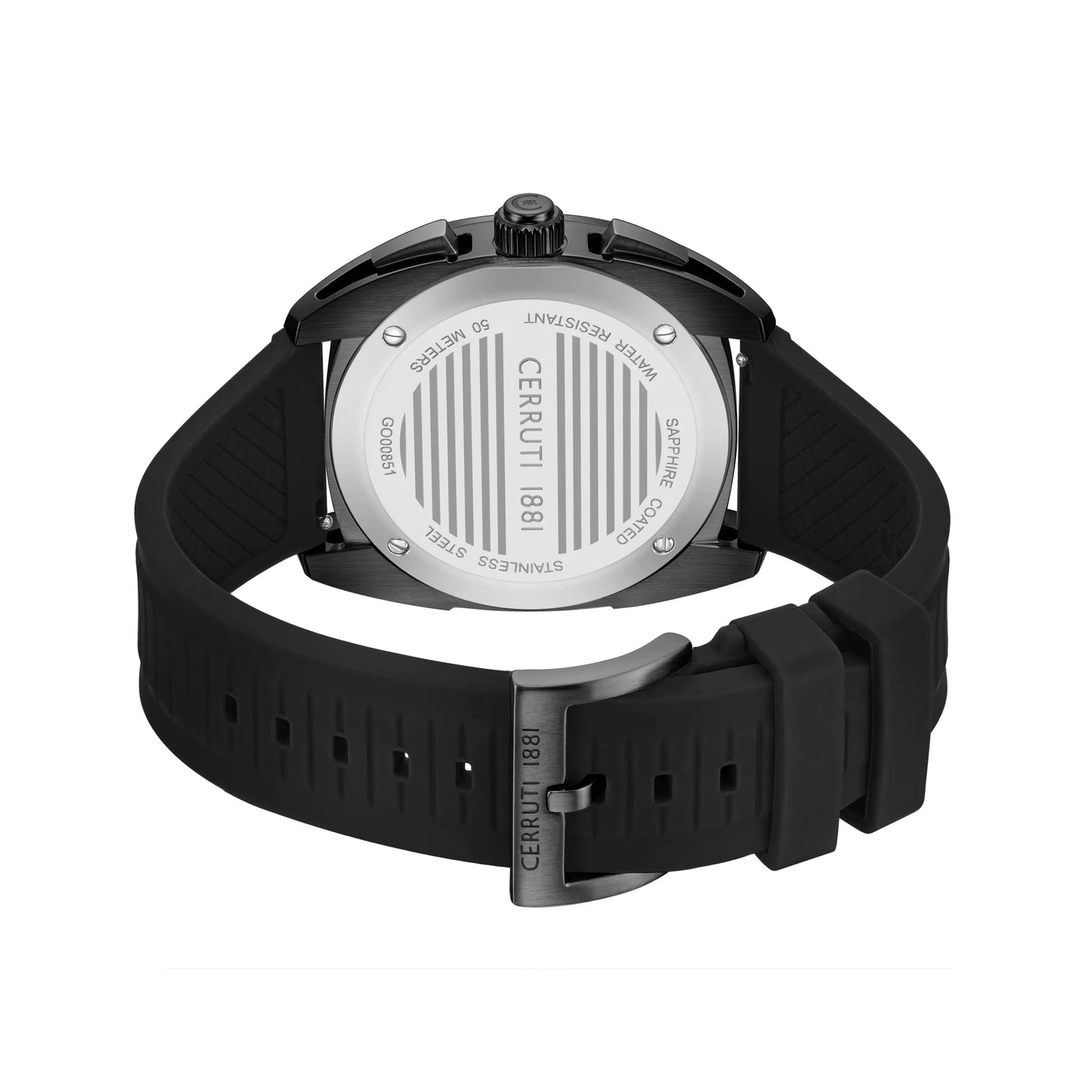 Cerruti CIWGO0085104 Cuneo Chronograph Black Silicone Strap