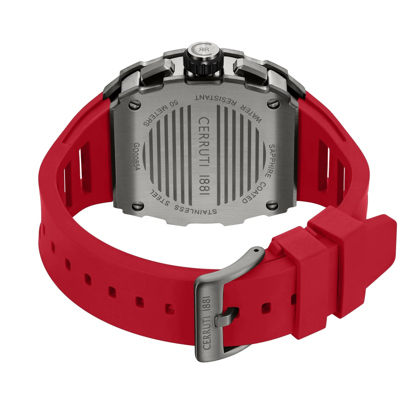 Cerruti CIWGO0085407 Gubbio Chronograph Red Silicon Strap