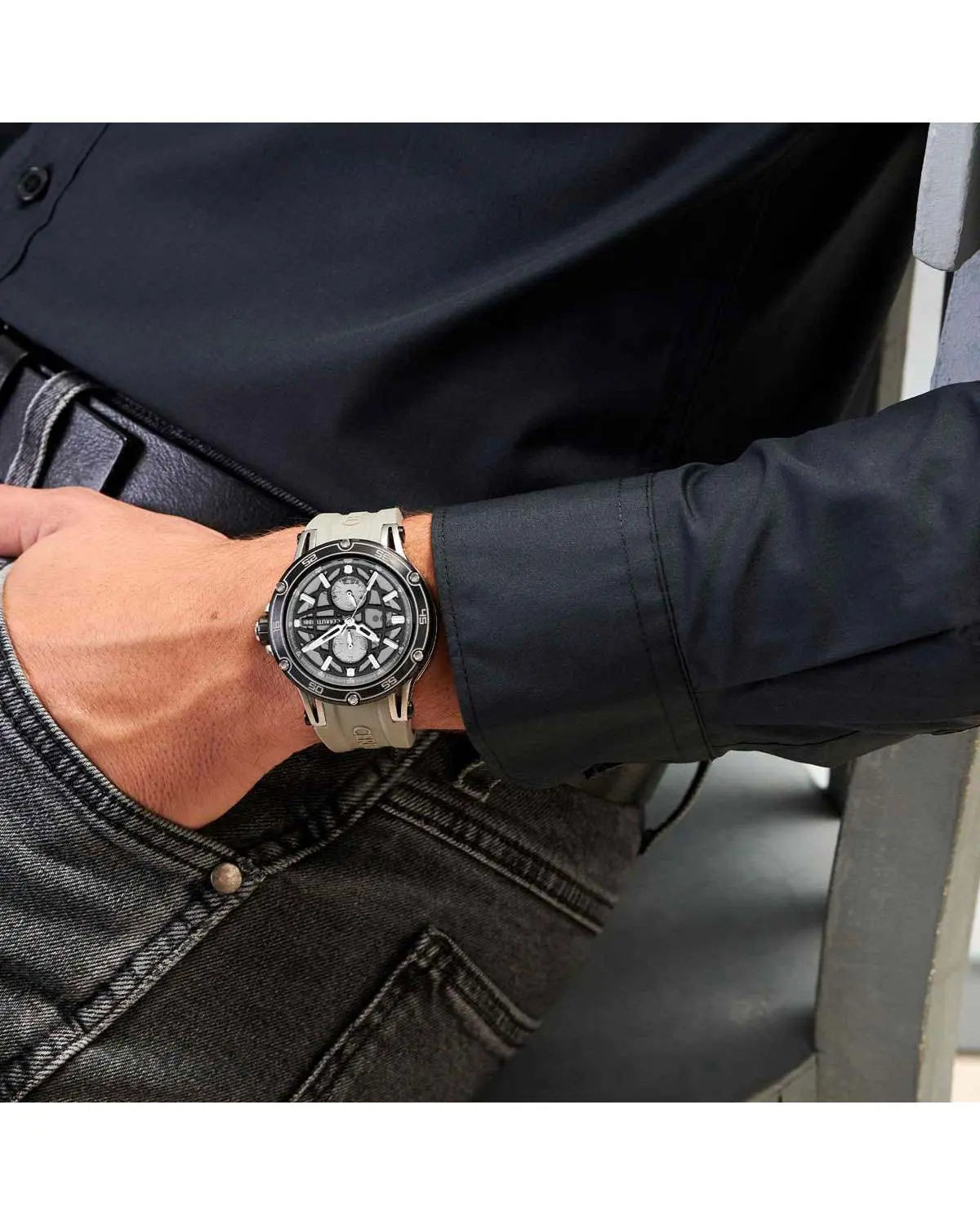 Cerruti CIWGQ0007002 Velletri Grey Silicon Strap