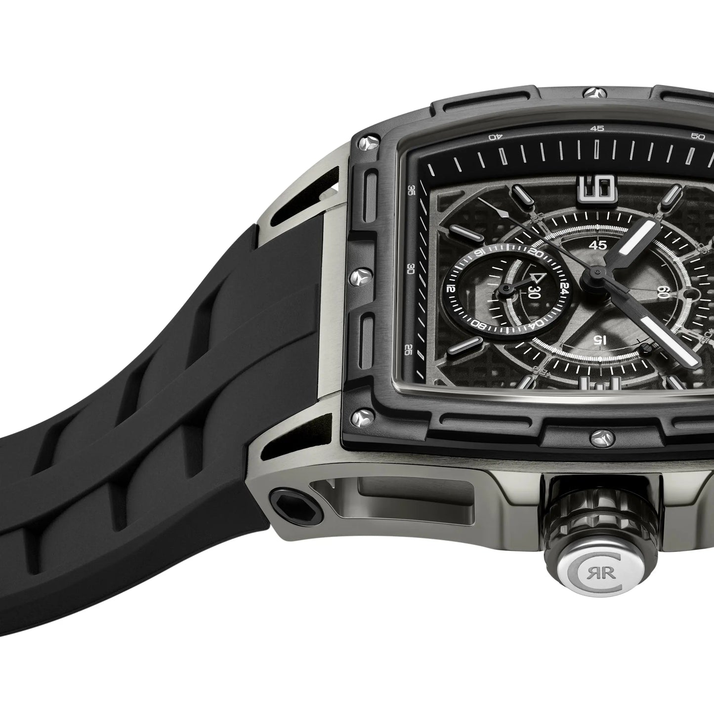 Cerruti CIWGQ0073702 Belluno Black Silicone Strap