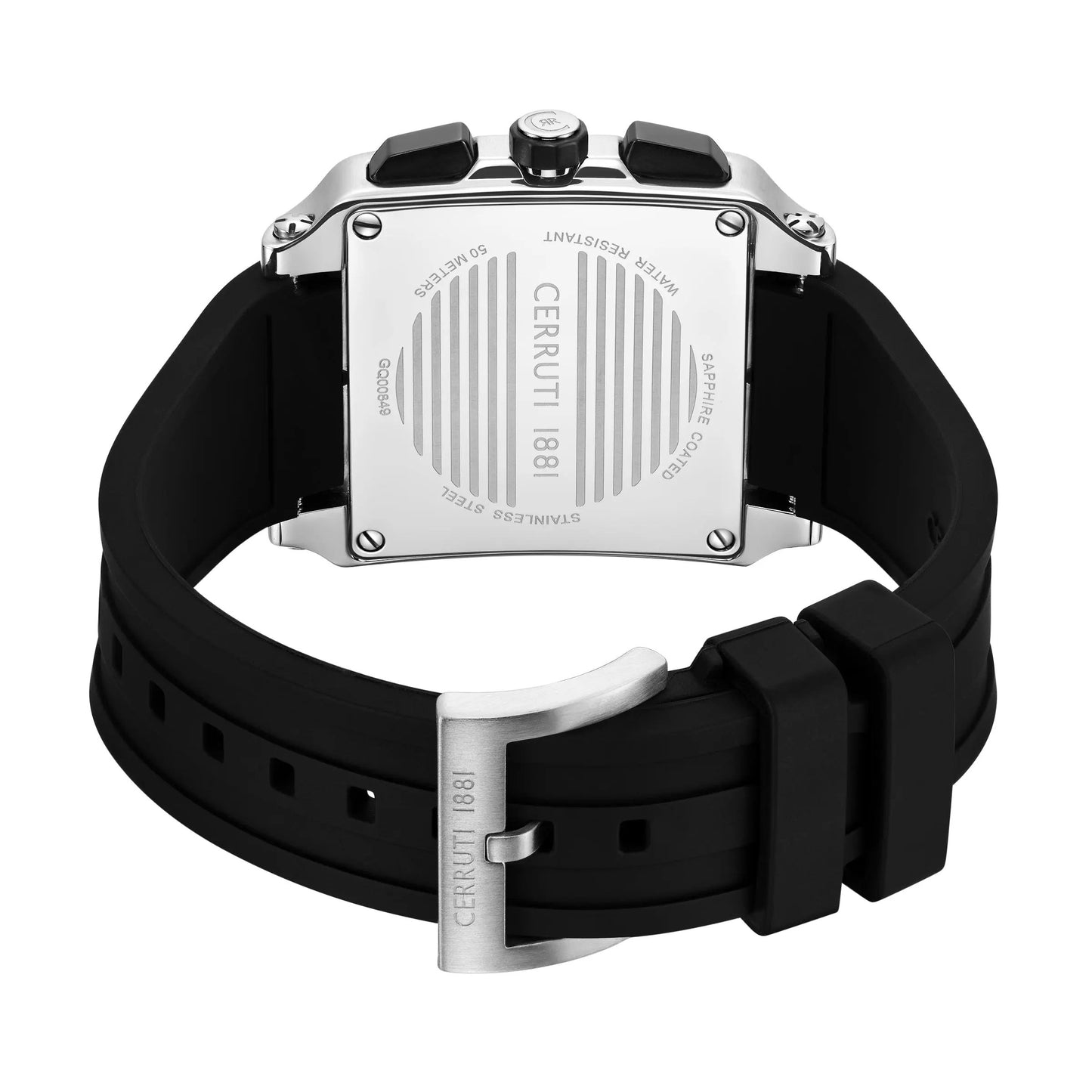 Cerruti CIWGQ0084901 Odissea Master Chronograph Black Silicone Strap