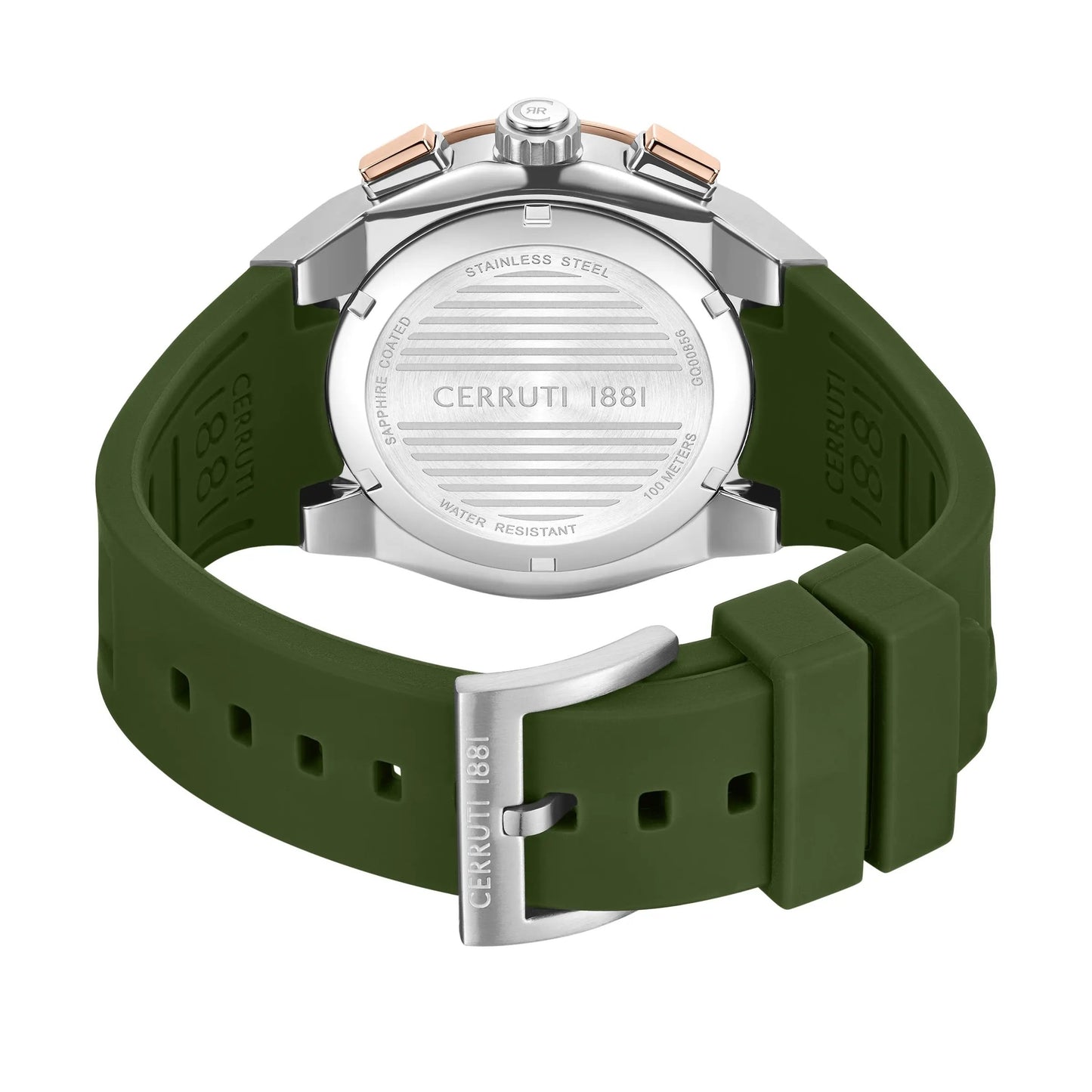 Cerruti CIWGQ0085603 Ruscello Chronograph Green Silicone Strap