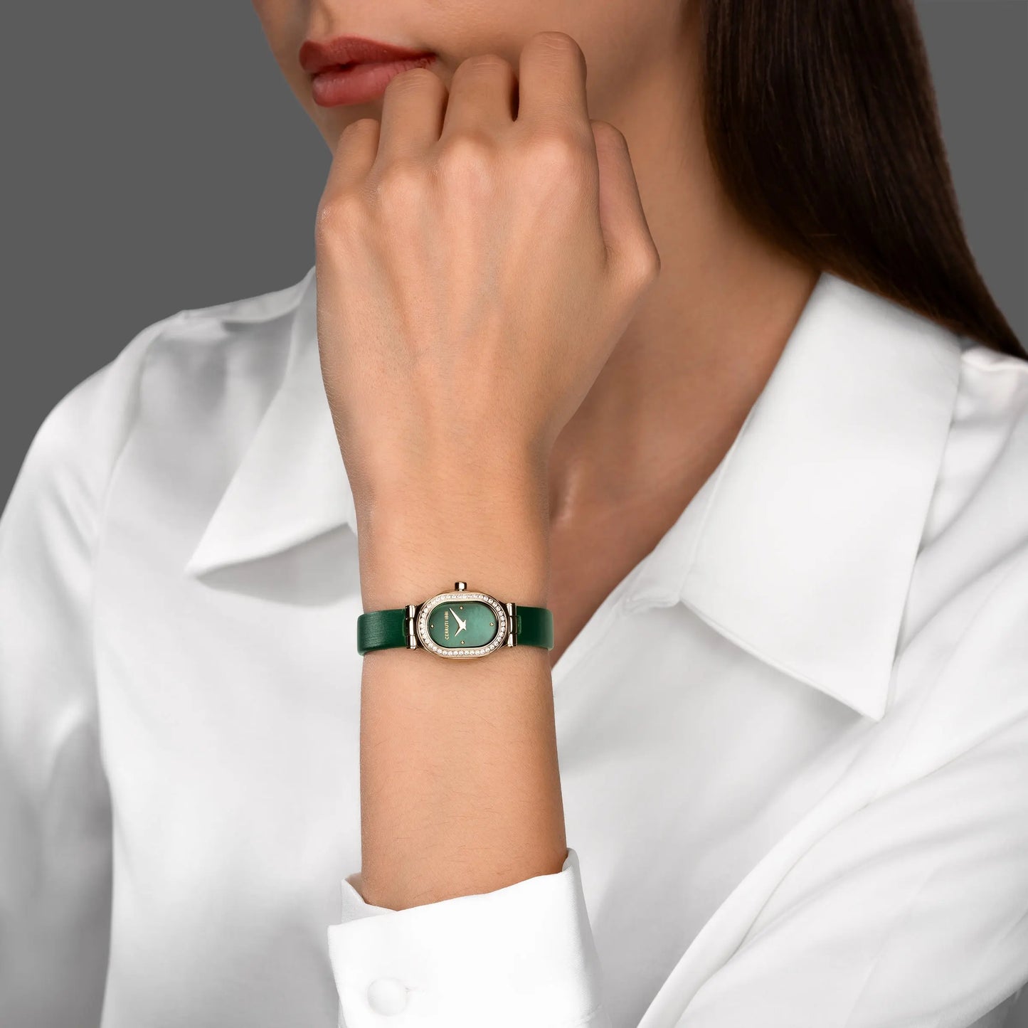 Cerruti CIWLA0097302 Aosta Green Fabric Strap