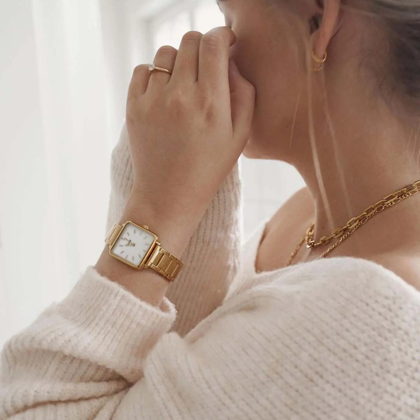 Cluse CL60026S La Tétragone Gold Stainless Steel Bracelet