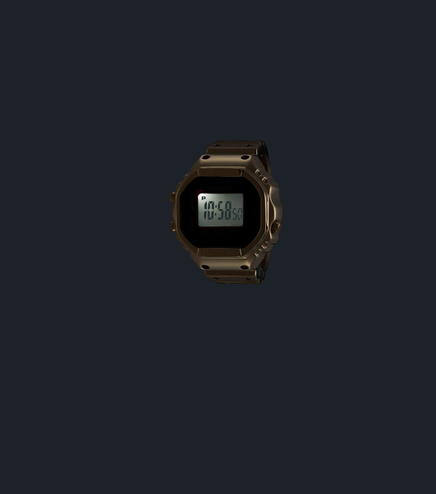Casio CRW-001G-9ER Digital Gold Stainless Steel Ring Watch