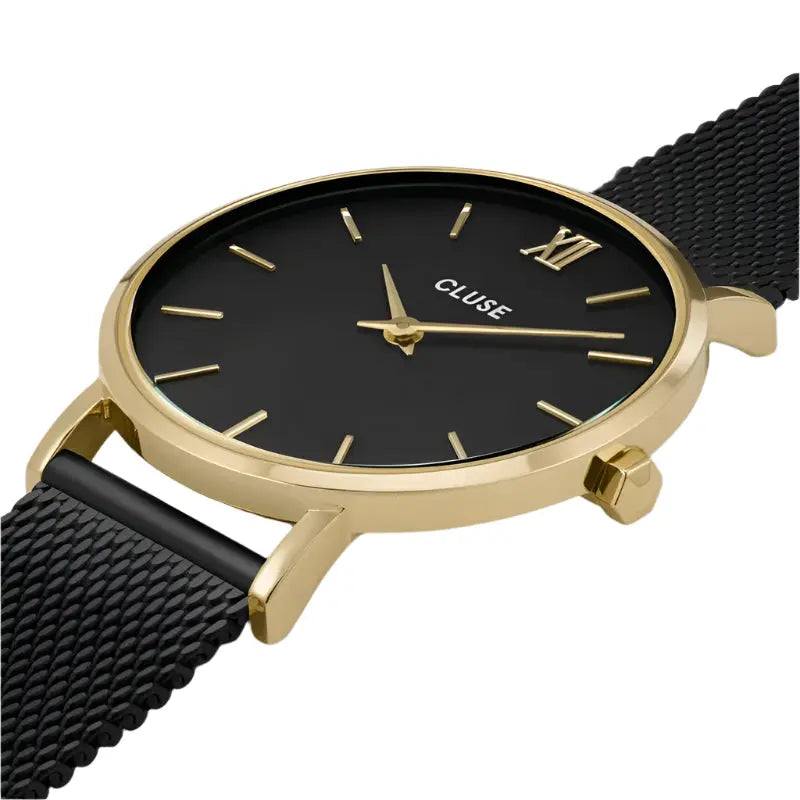 Cluse CW0101203009 Minuit Black Stainless Steel Mesh Bracelet