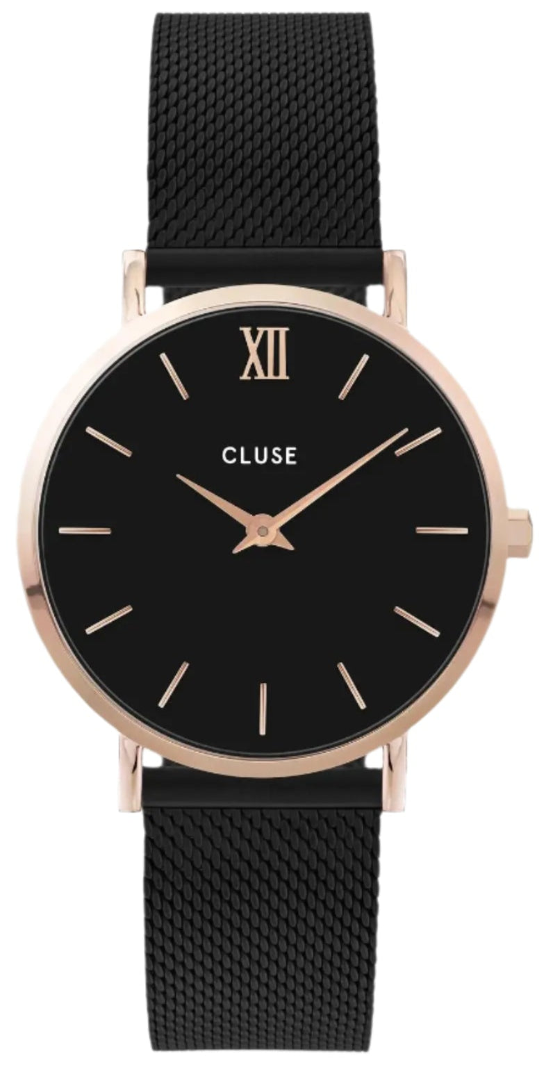 Cluse CW0101203024 Minuit Black Stainless Steel Mesh Bracelet