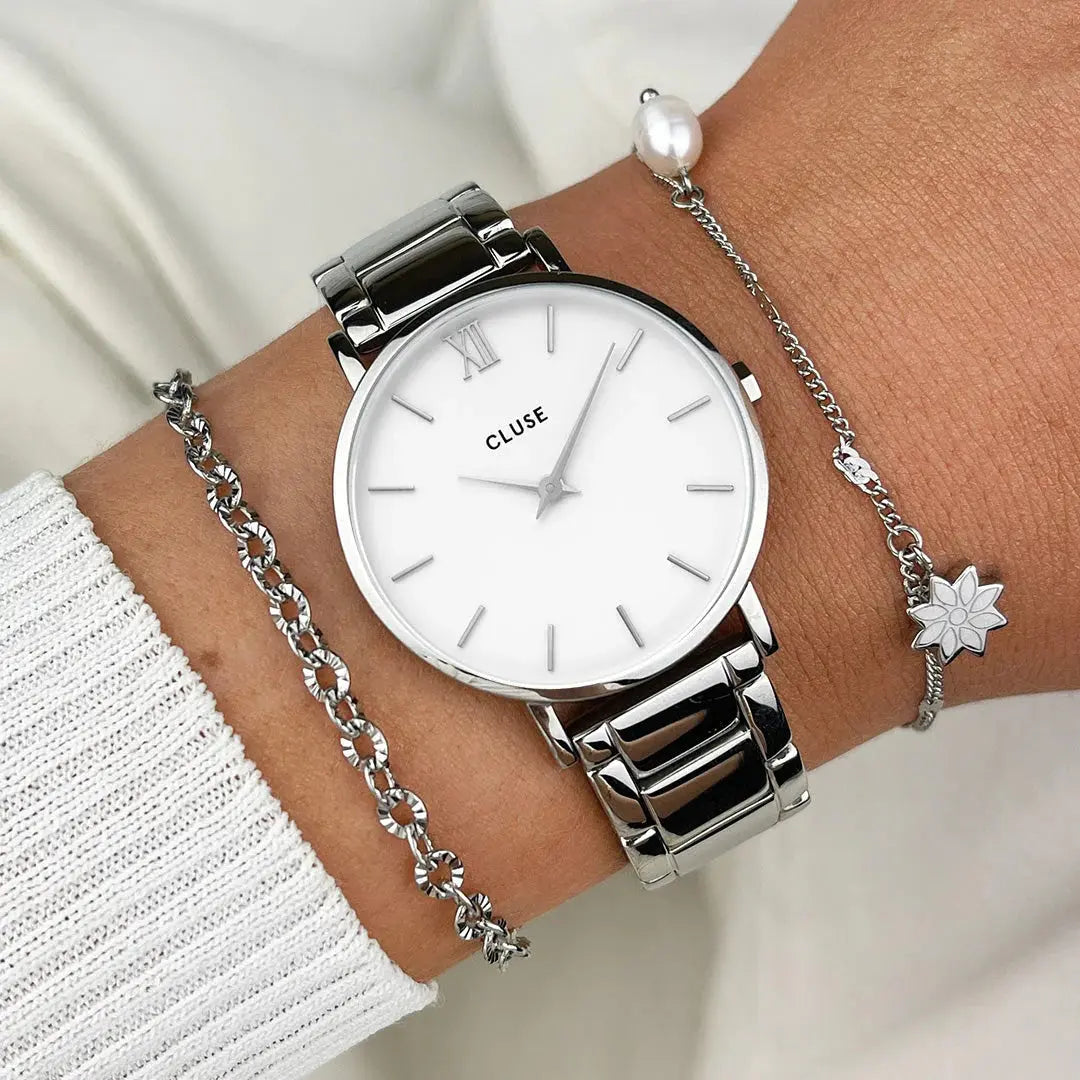 Cluse CW0101203026 Minuit Silver Stainless Steel Bracelet