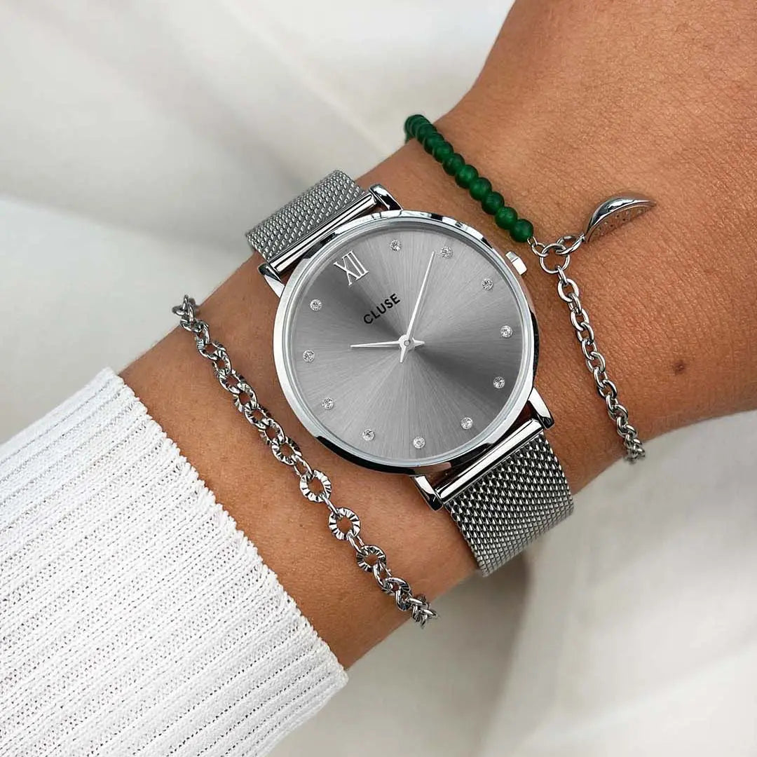 Cluse CW10203 Minuit Silver Stainless Steel Mesh Bracelet