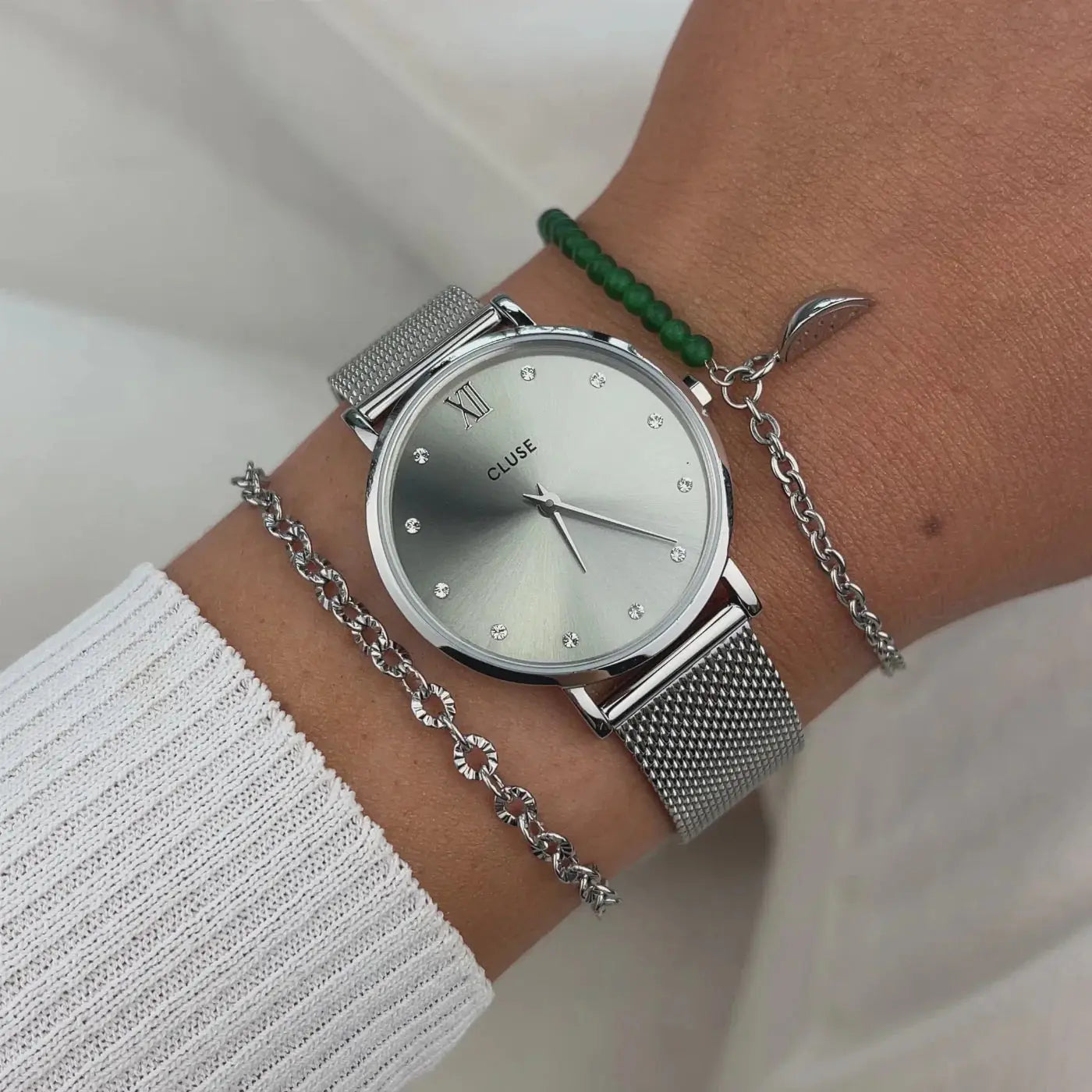 Cluse CW10203 Minuit Silver Stainless Steel Mesh Bracelet