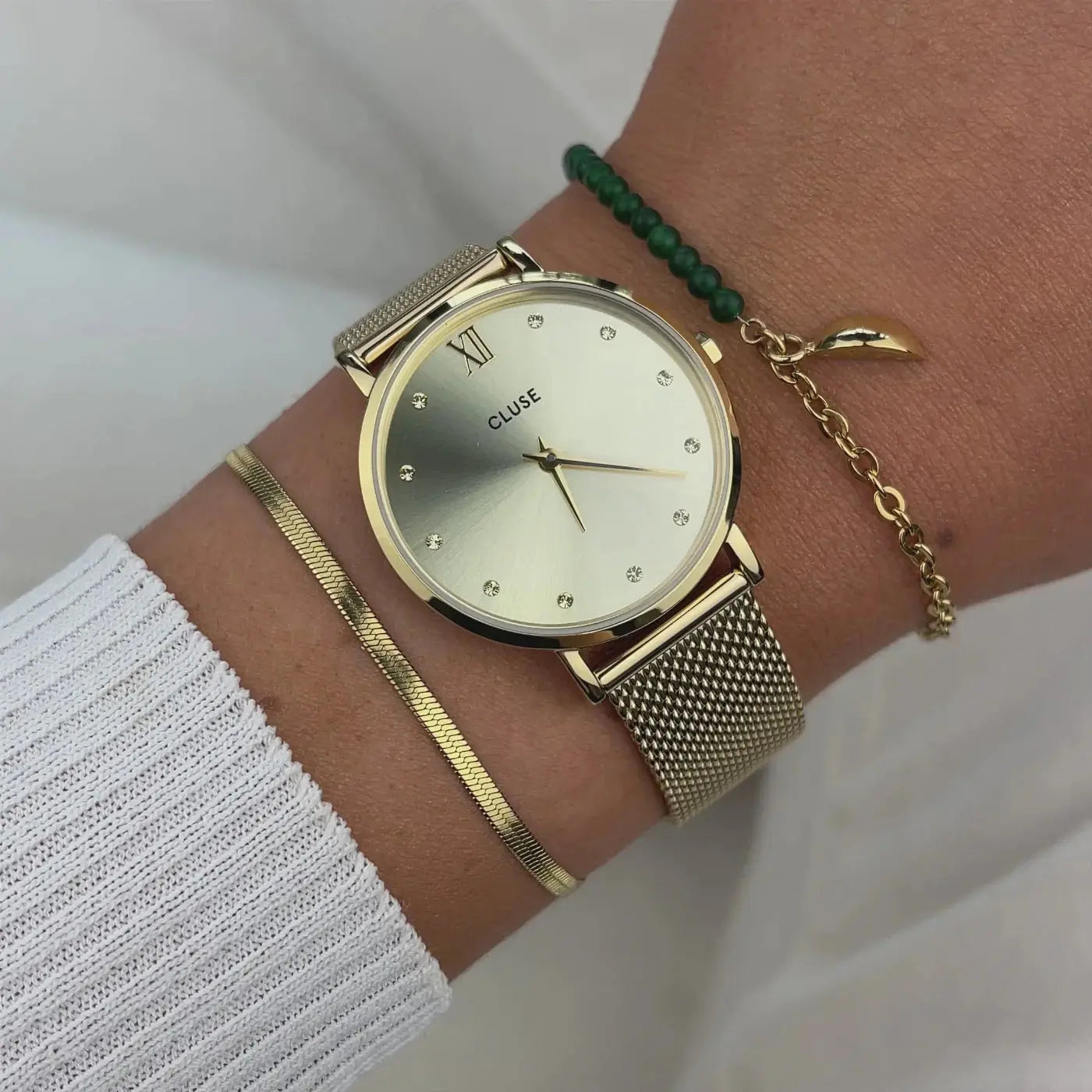 Cluse CW10204 Minuit Gold Stainless Steel Mesh Bracelet