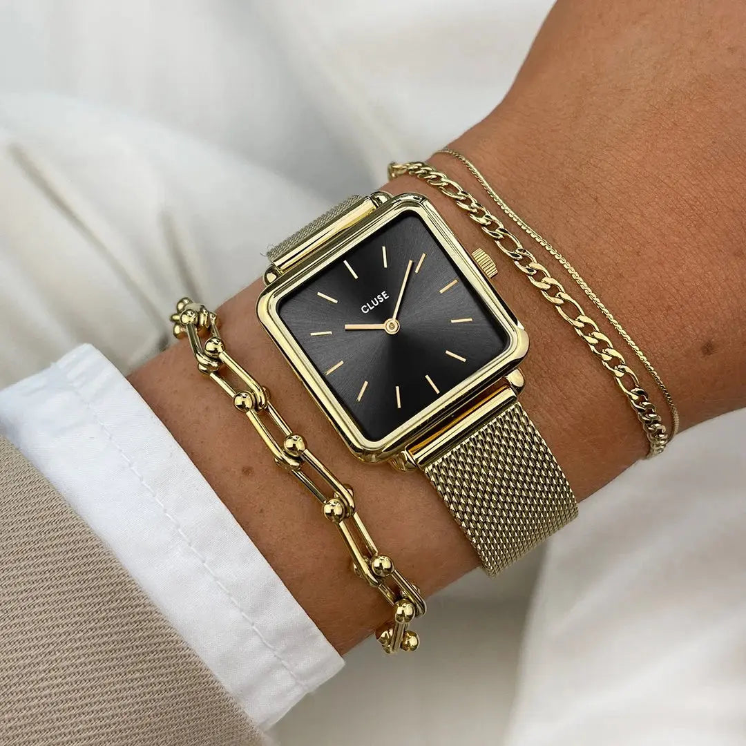 Cluse CW10308 La Tétragone Gold Stainless Steel Mesh Bracelet