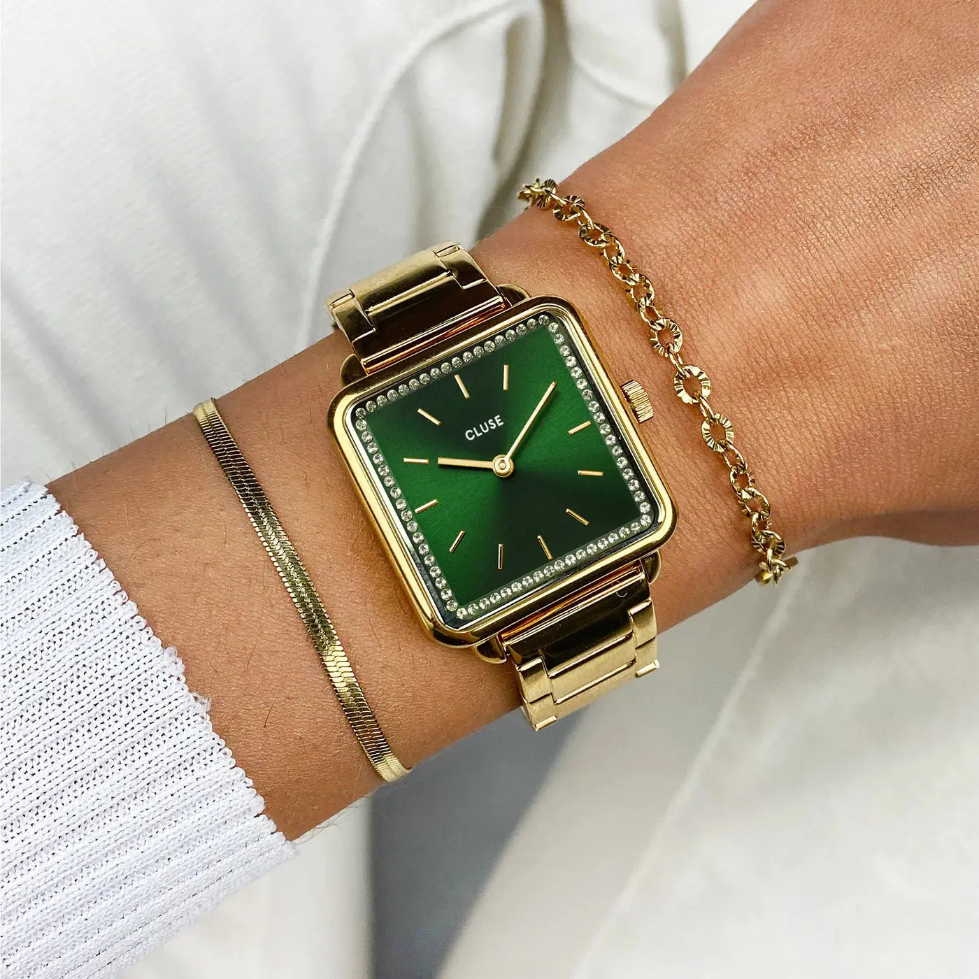 Cluse CW10311 La Tétragone Gold Stainless Steel Bracelet