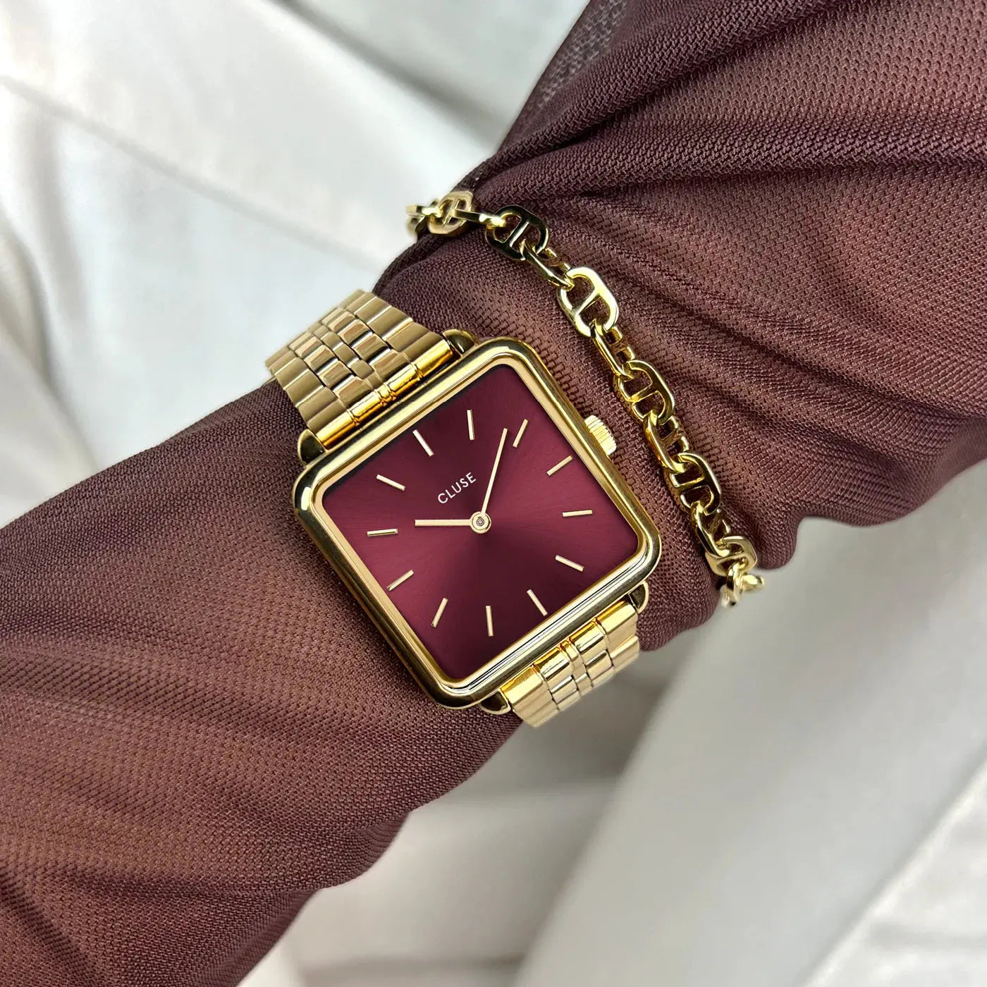 Cluse CW10312 La Tétragone Gold Stainless Steel Bracelet