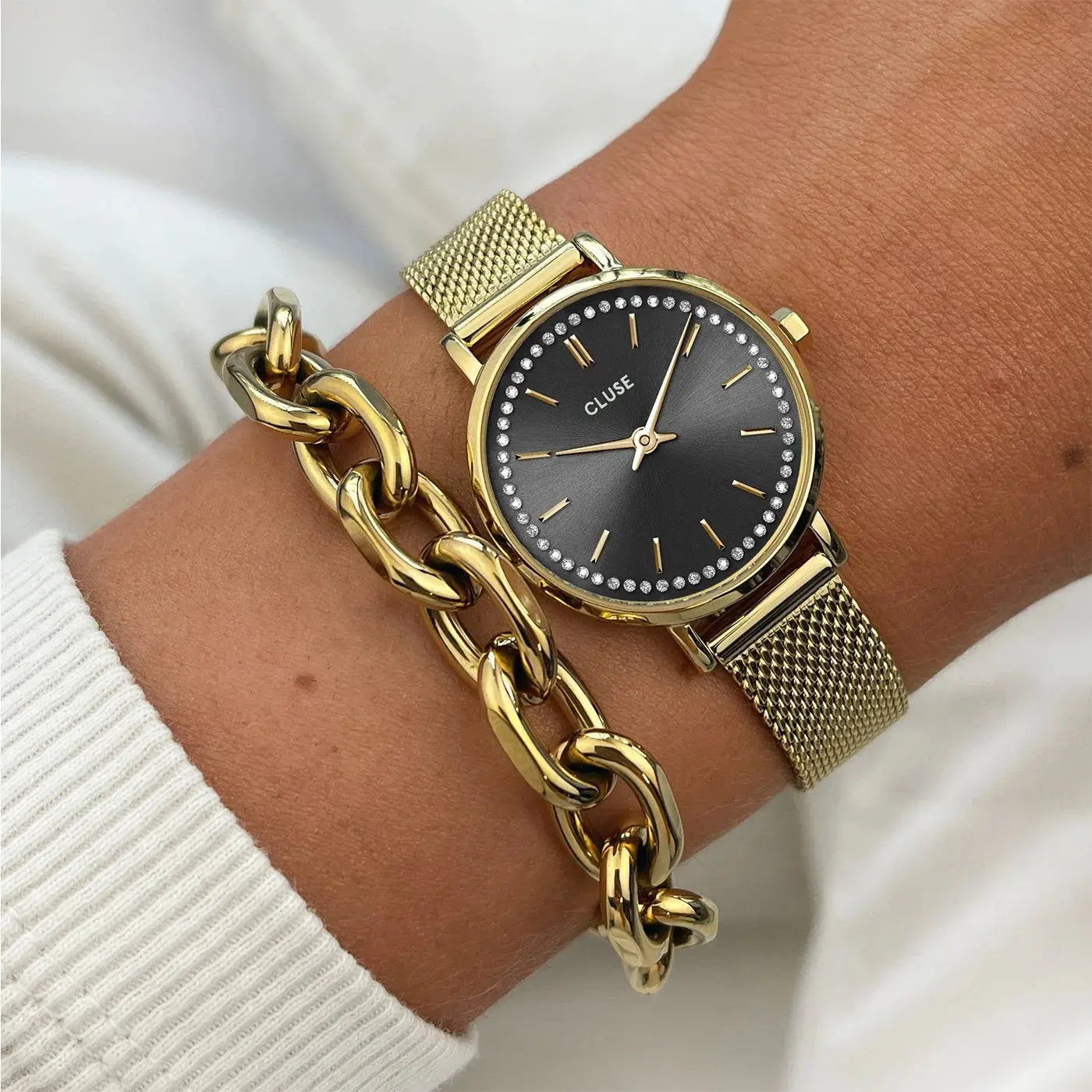 Cluse CW10501 Boho Chic Petite Gold Mesh Stainless Steel Bracelet