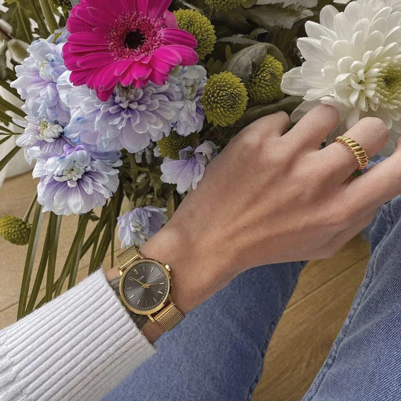 Cluse CW10501 Boho Chic Petite Gold Mesh Stainless Steel Bracelet