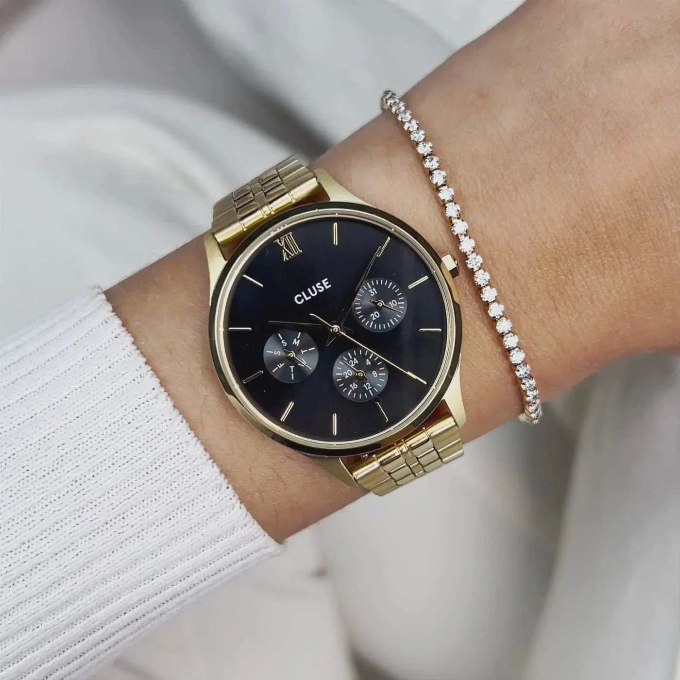 Cluse CW10707 Minuit Multifunction Gold Stainless Steel Bracelet