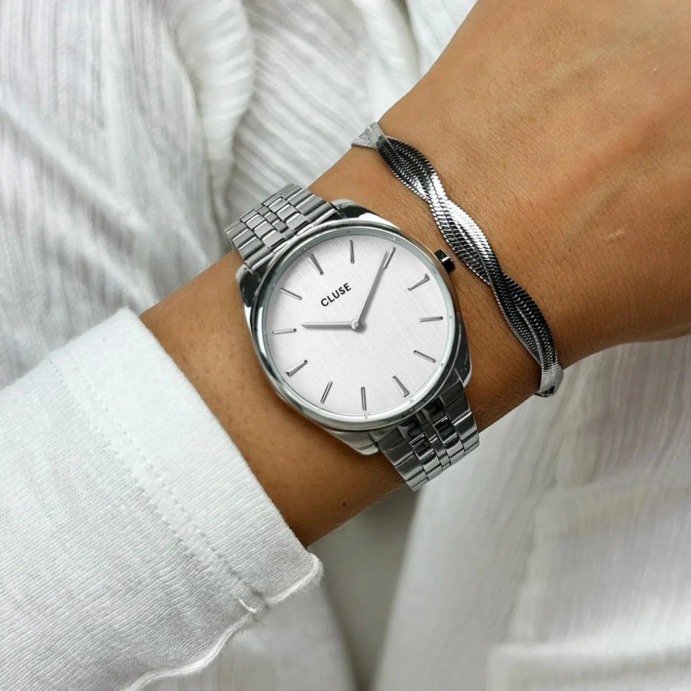 Cluse CW11219 Féroce Petite Silver Stainless Steel Bracelet