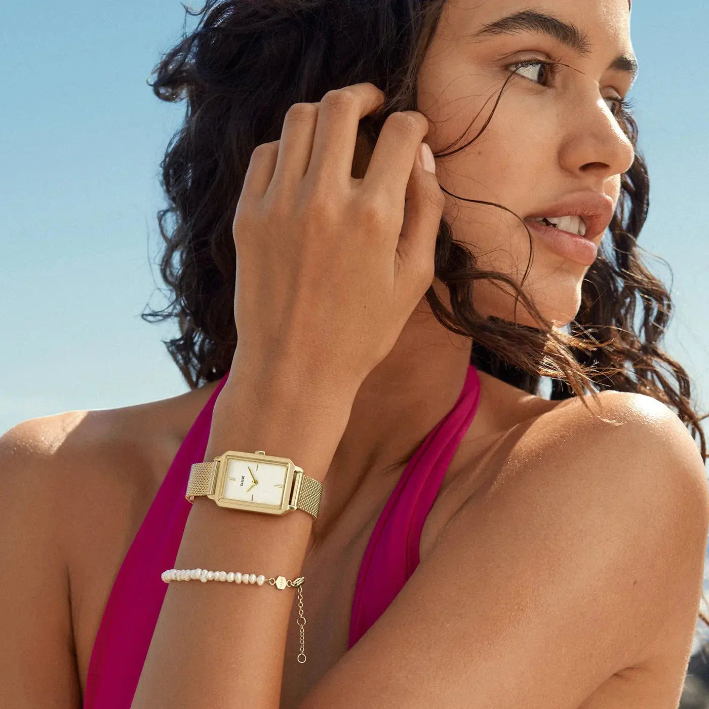 Cluse CW11508 Fluette Gold Mesh Stainless Steel Bracelet