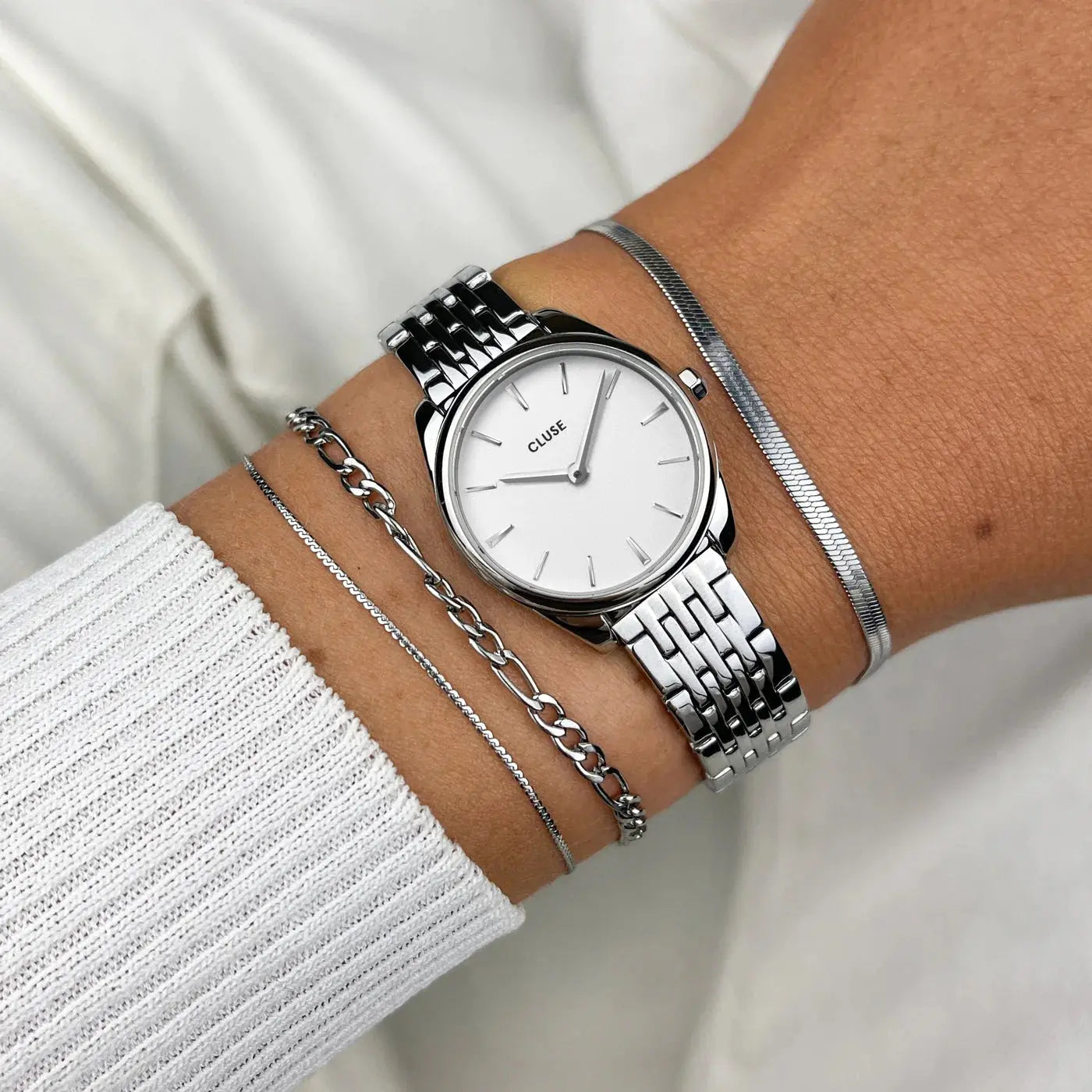 Cluse CW11706 Féroce Mini Silver Stainless Steel Bracelet