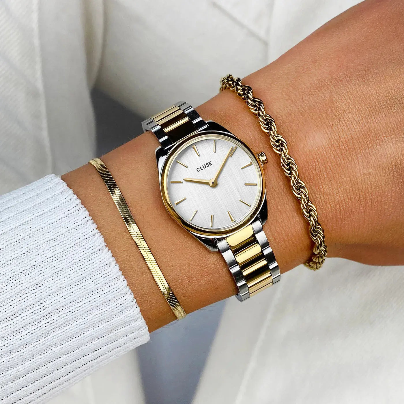 Cluse CW11708 Féroce Mini Two Tone Stainless Steel Bracelet
