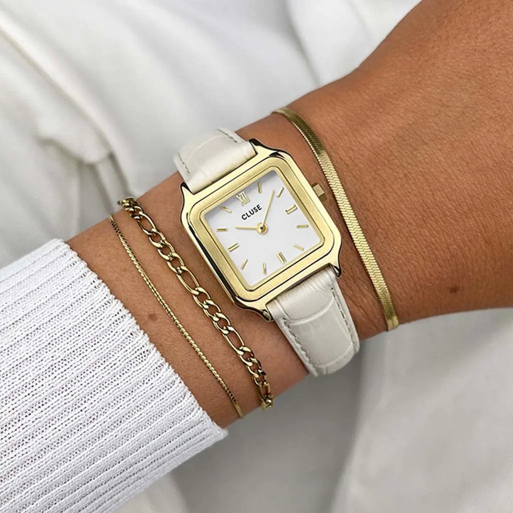 Cluse CW11804 Gracieuse Petit White Leather Strap