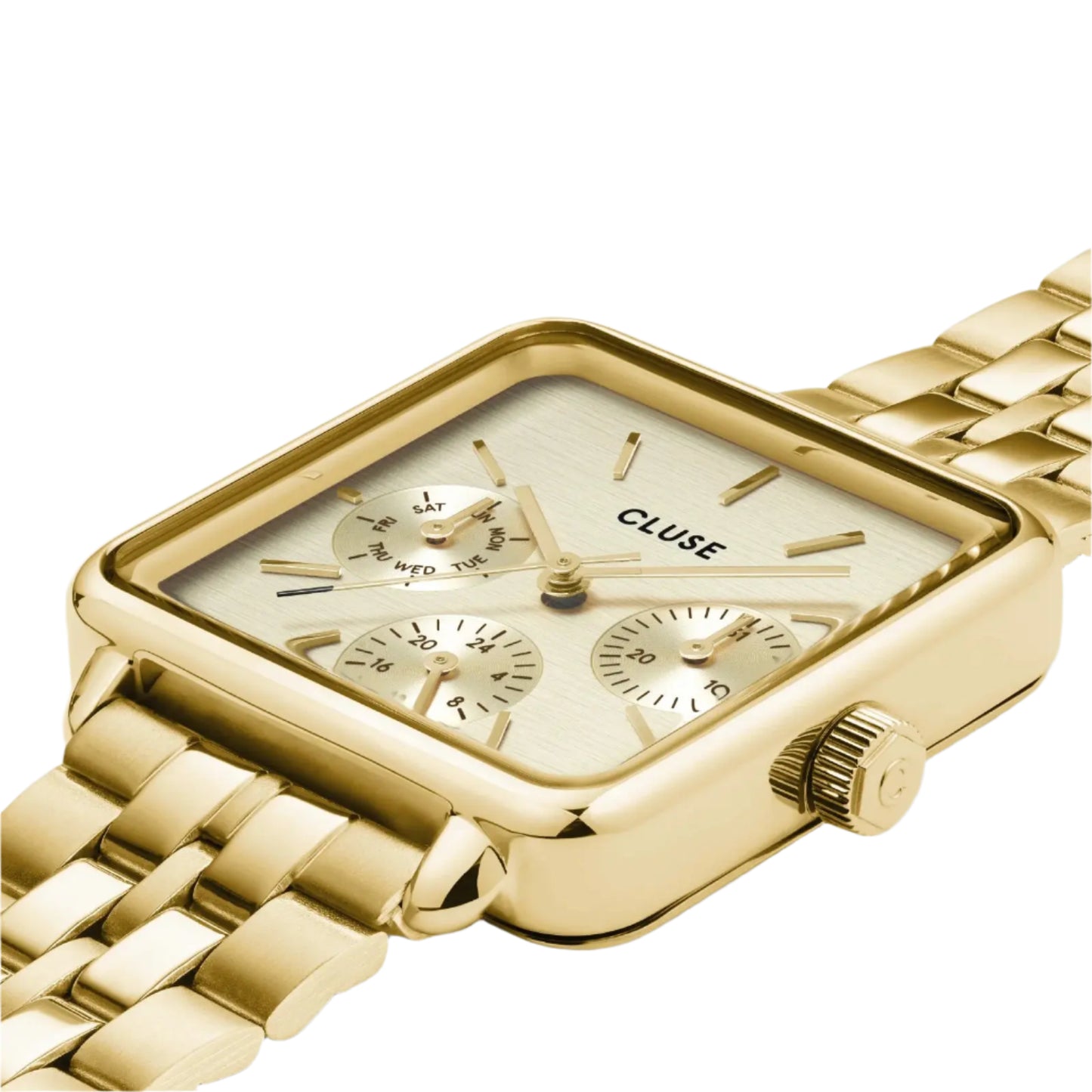 Cluse CW13801 La Tétragone Multifunction Gold Stainless Steel Bracelet