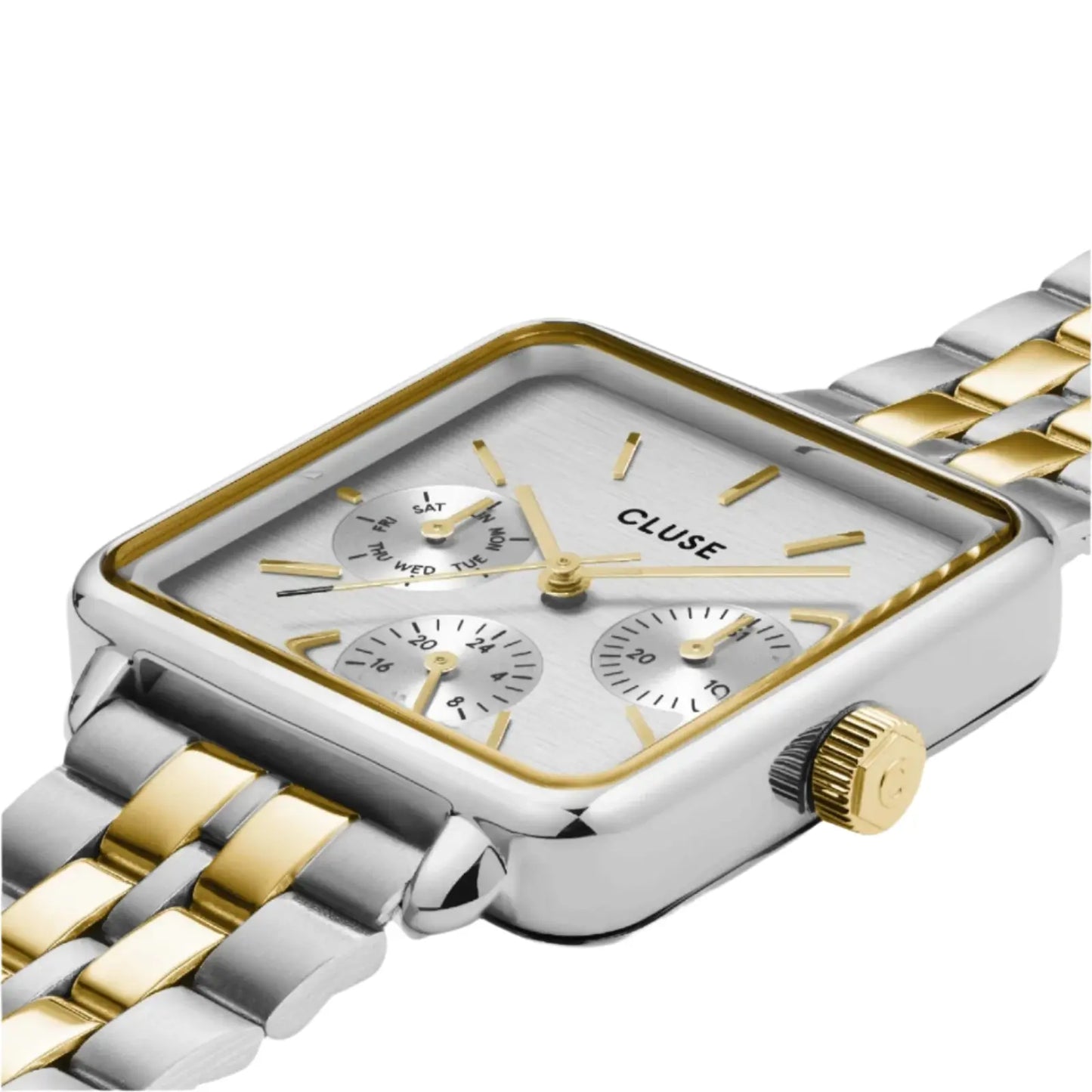 Cluse CW13803 La Tétragone Multifunction Two Tone Stainless Steel Bracelet