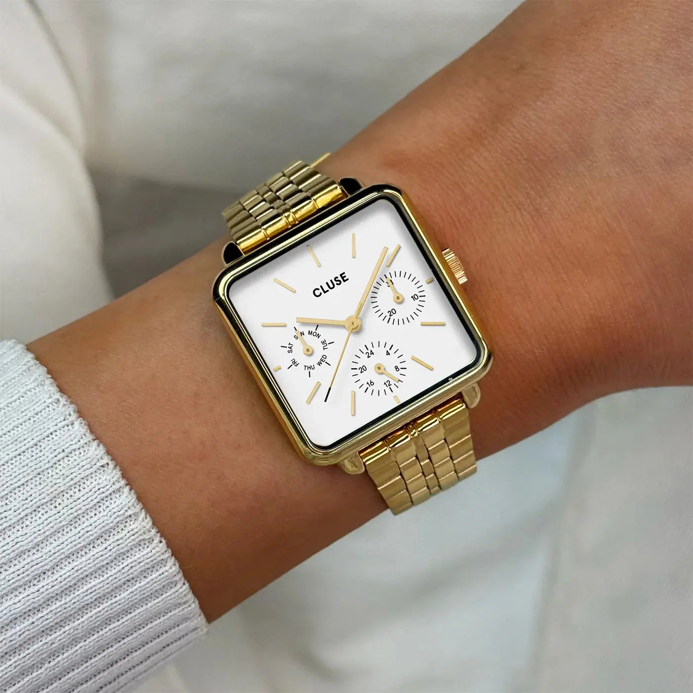 Cluse CW13804 La Tétragone Multifunction Gold Stainless Steel Bracelet