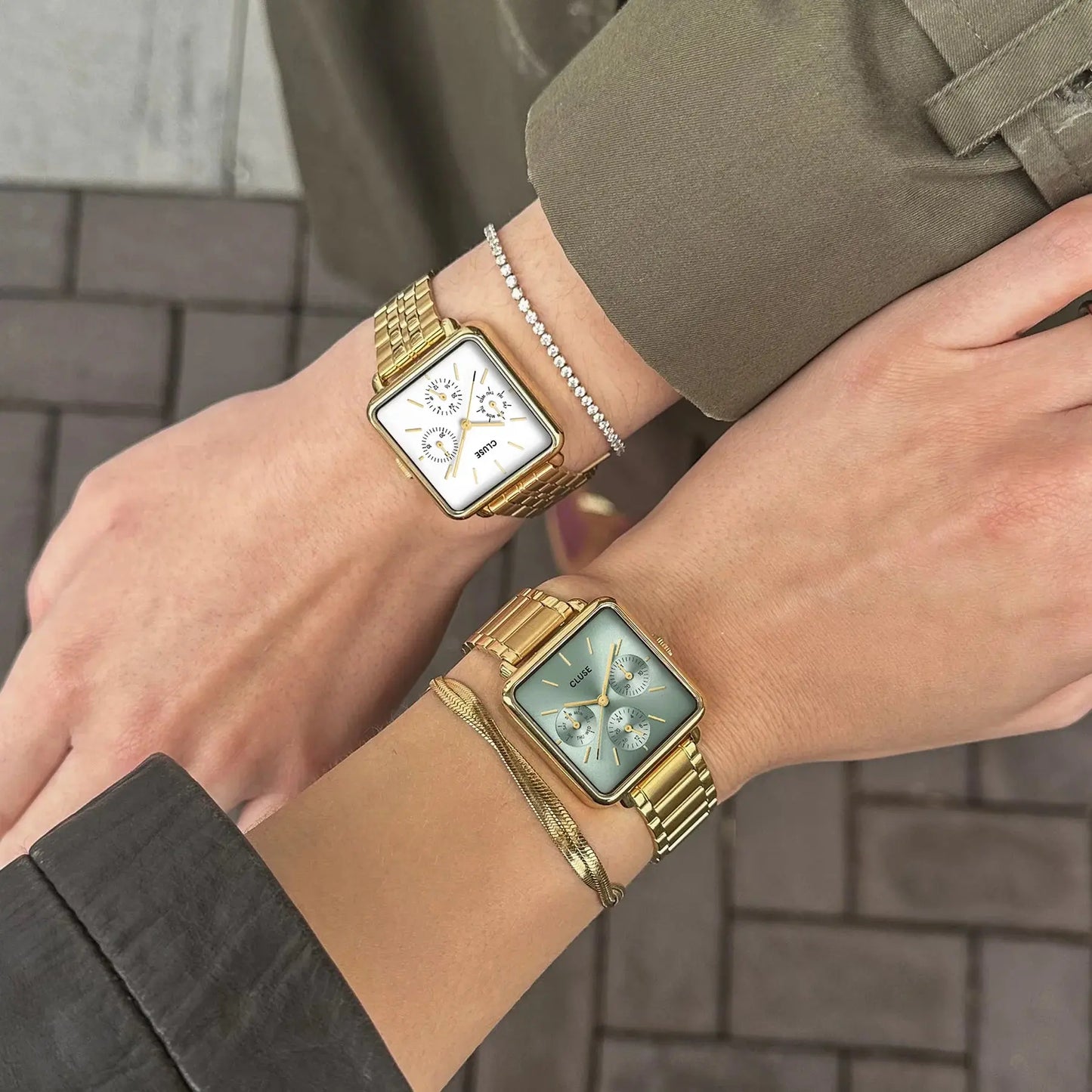 Cluse CW13805 La Tétragone Multifunction Gold Stainless Steel Bracelet