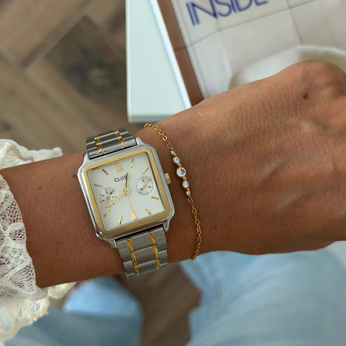 Cluse CW16402 Gracieuse Multifunction Two Tone Stainless Steel Bracelet