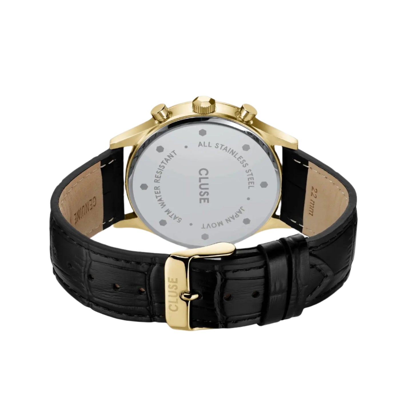 Cluse CW21005 Anthéor Multifunction Black Leather Strap