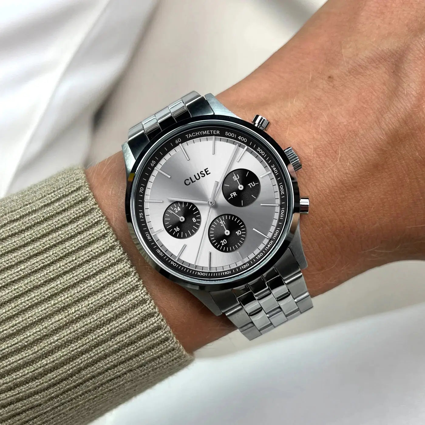 Cluse CW21007 Anthéor Multifunction Stainless Steel Bracelet